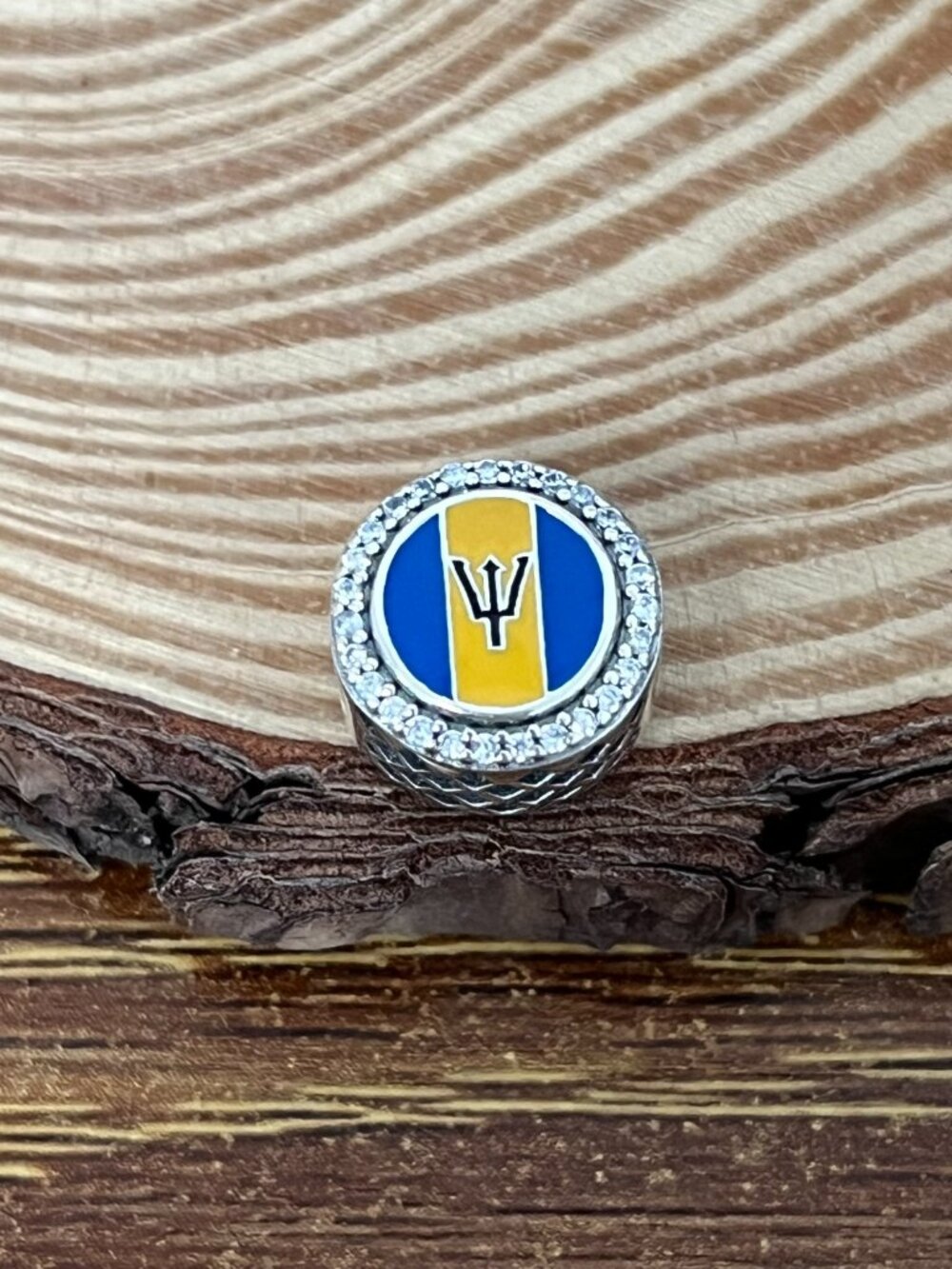 Pandora Barbados Flag Bead Charm S925 Silver Charm